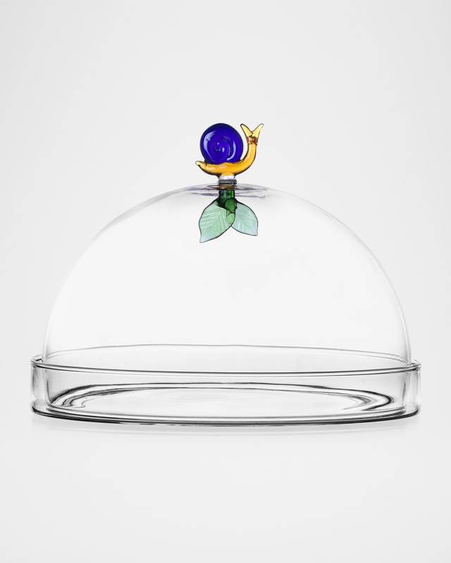 Animal Farm Dome with Snail & Leaf Dish
